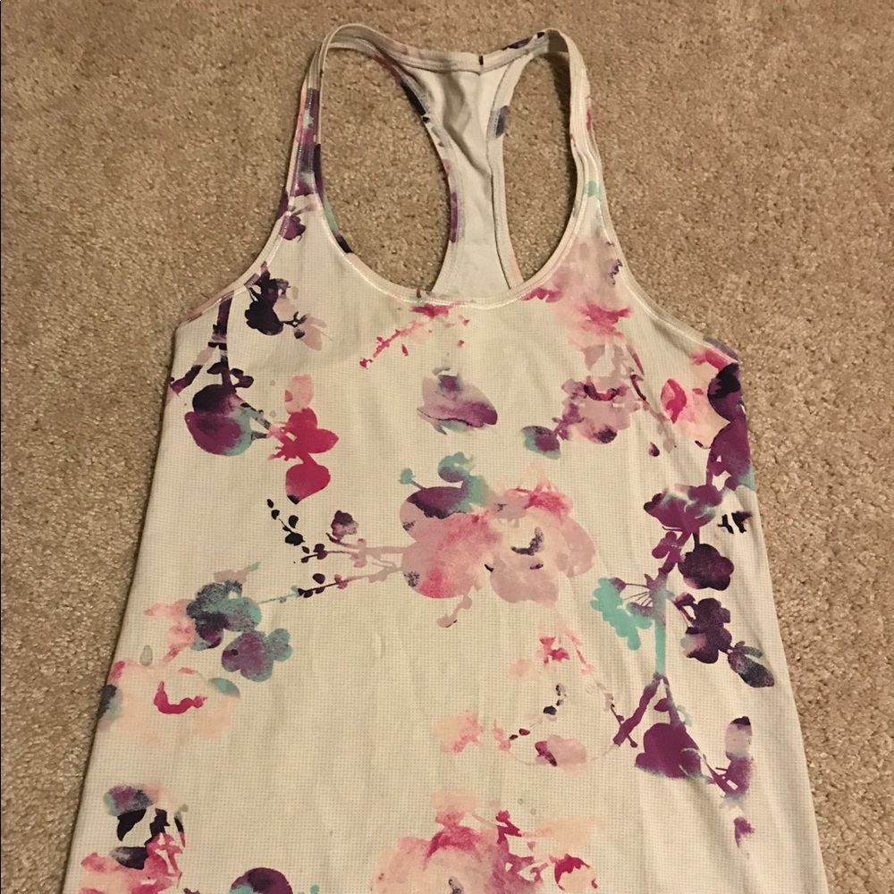 Lululemon Floral Razor Back Tank