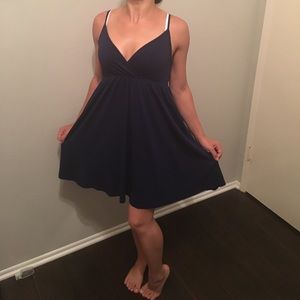 Navy Blue Flowy Express Dress