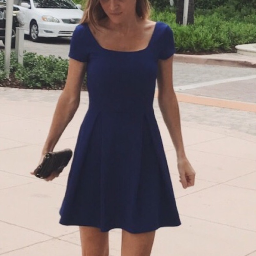 CobaltBlue Textured Soprano Dress
