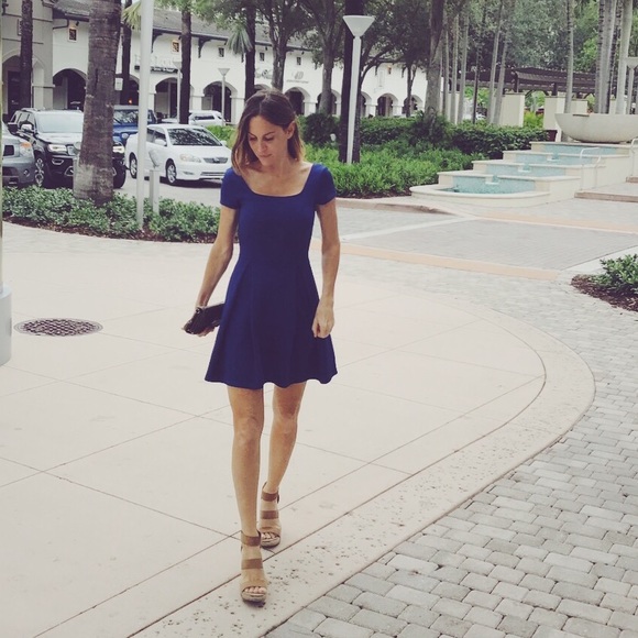 CobaltBlue Textured Soprano Dress - Picture 2 of 3