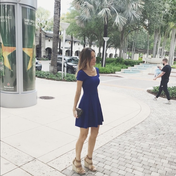 CobaltBlue Textured Soprano Dress - Picture 3 of 3