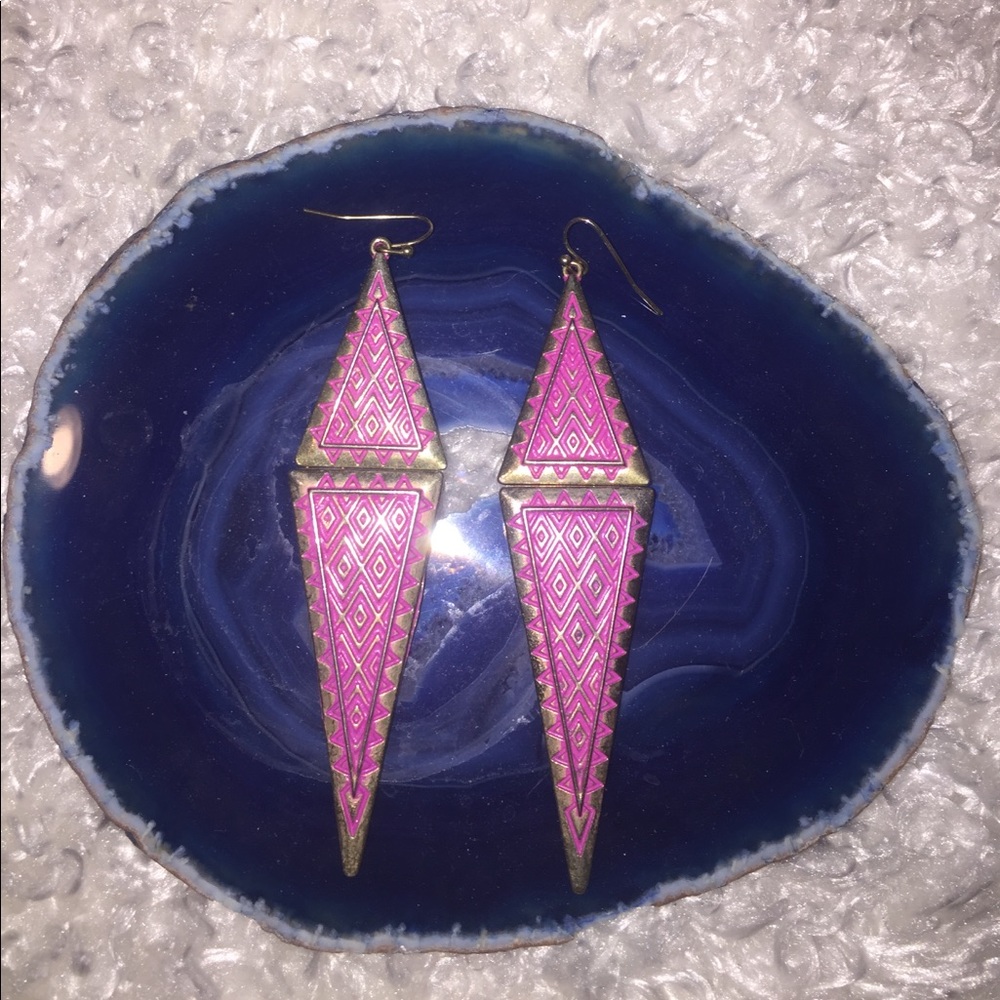 Pink detail earrings