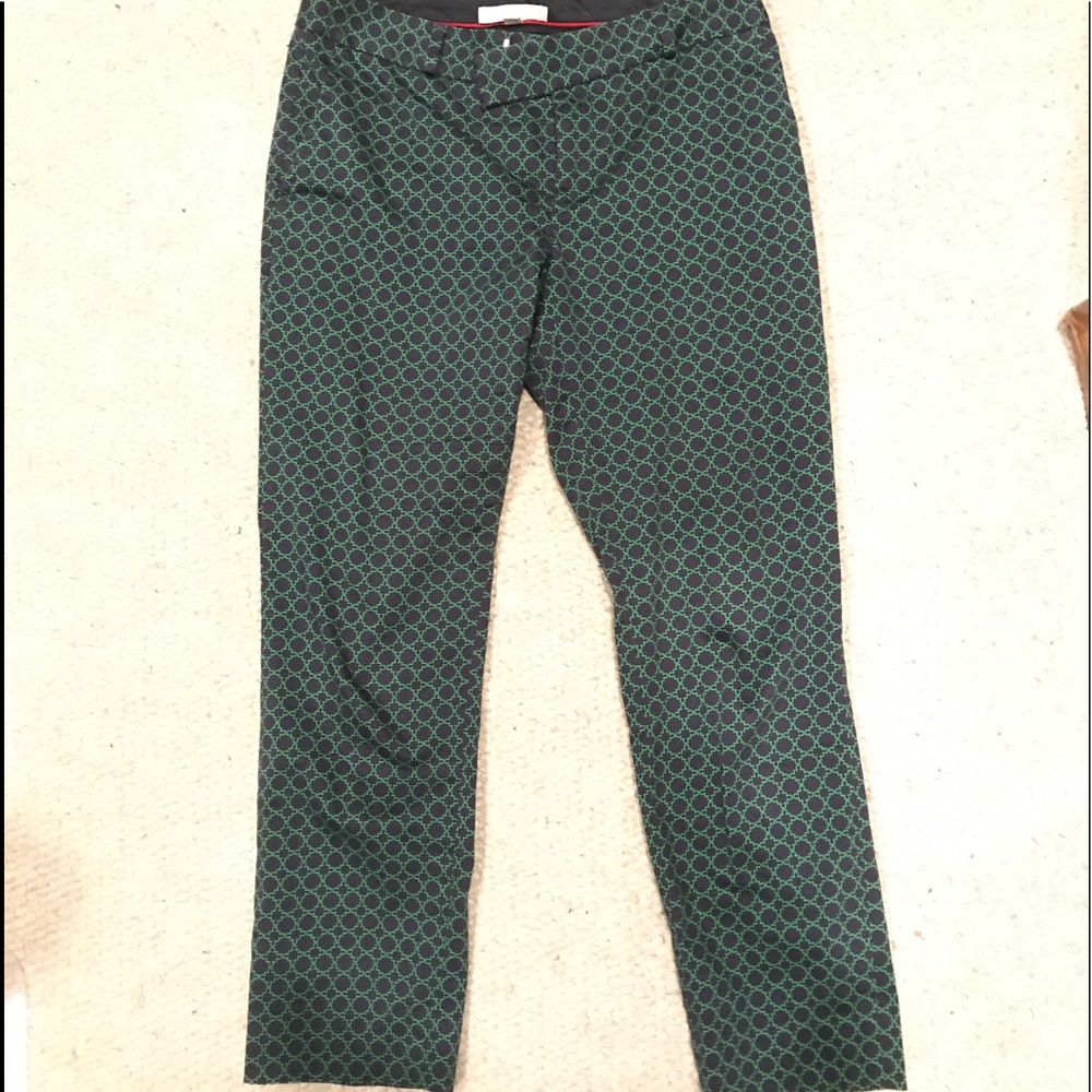 Banana Republic Blue & Green Straight Crop Pant