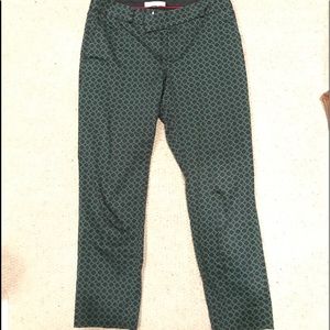 Banana Republic Blue & Green Straight Crop Pant
