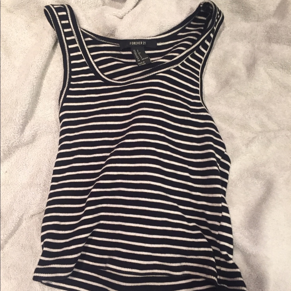 striped tank top / crop top