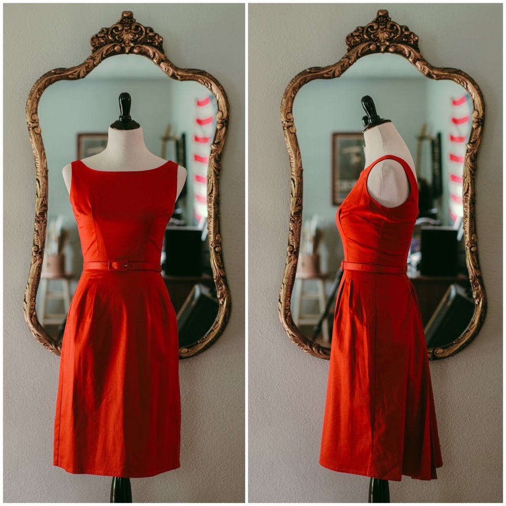 Trashy Diva Sleeveless Audrey Red Dress w/Belt