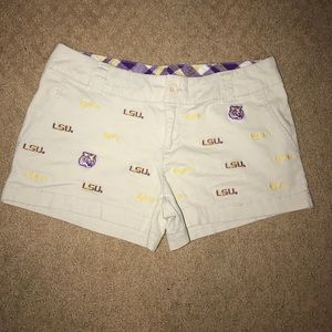 LSU khaki shorts!