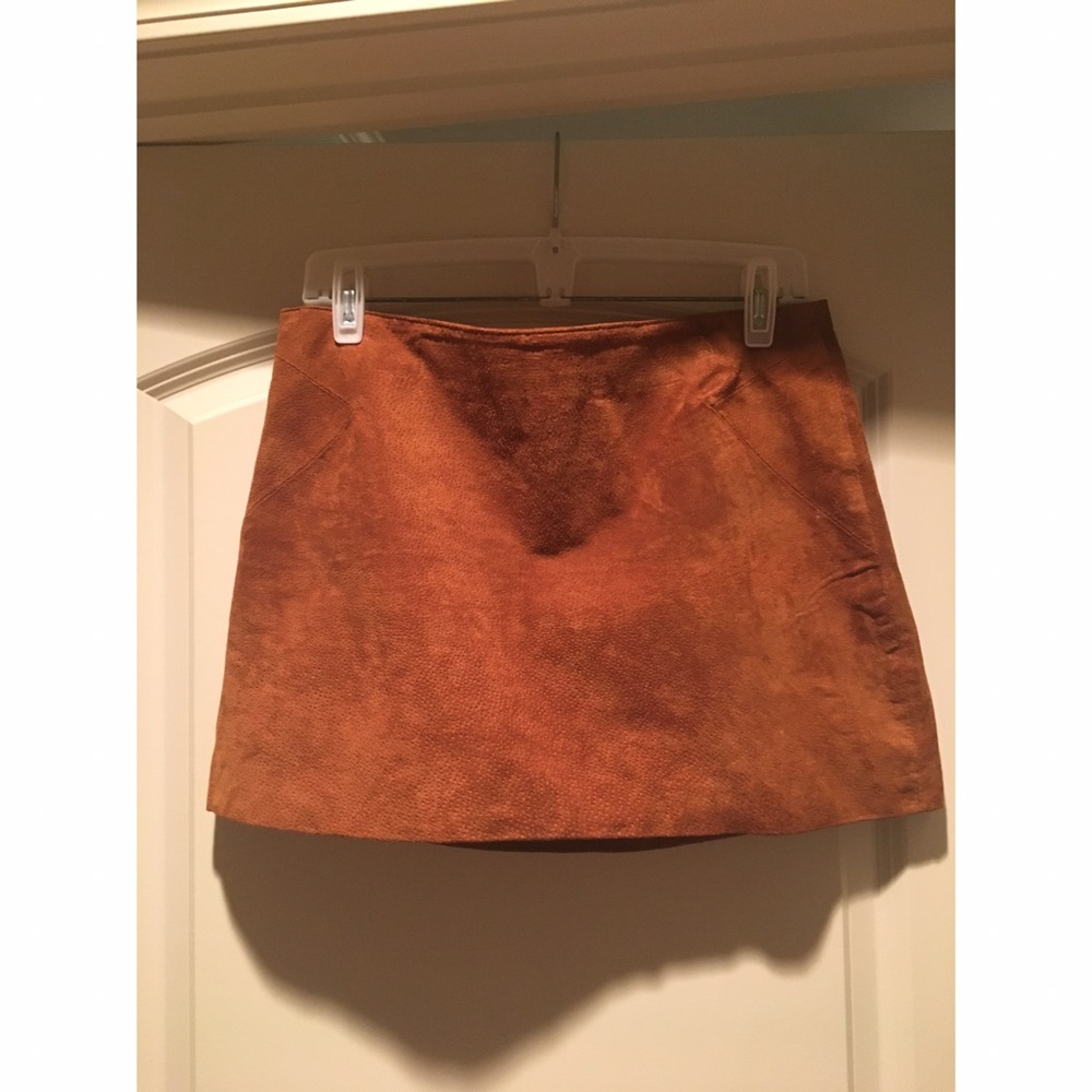 Faux Suede Mini Skirt