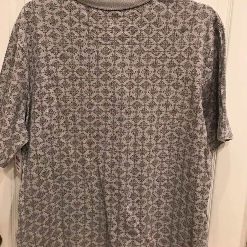 Grey Pattern Collared Polo - Picture 4 of 4