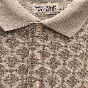 Grey Pattern Collared Polo
