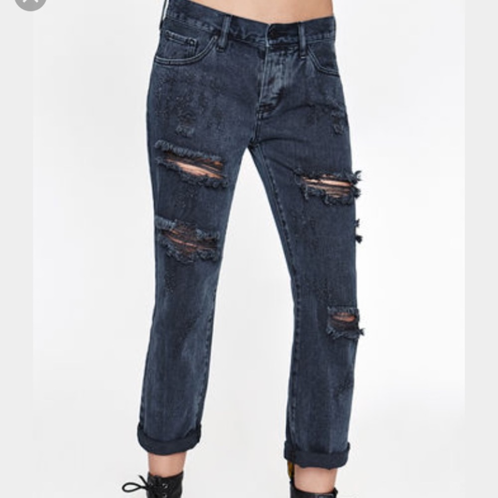 black pacsun boyfriend/mom style jeans