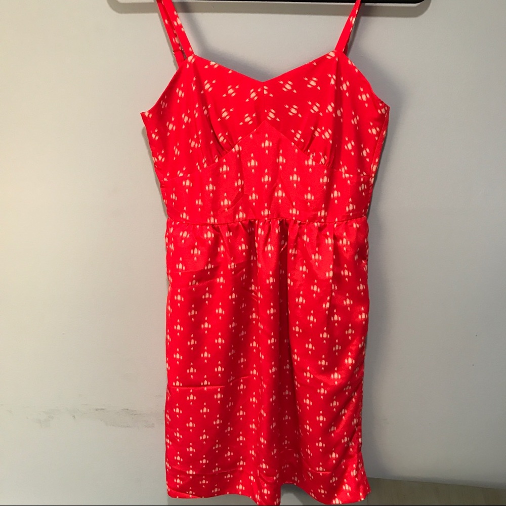 J.Crew Factory Red/White Dress - Size 4