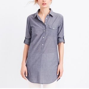 J. Crew Chambray Popover Tunic
