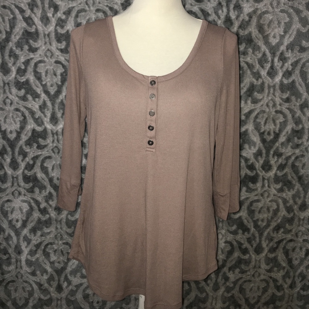 Mossimo xxl olive green top 3/4 sleeves