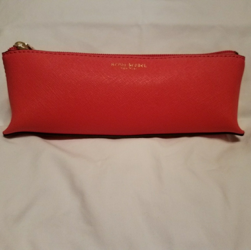 Henri Bendel Orange West 57th Small Cosmetic Bag