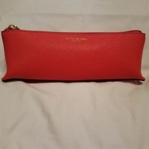 Henri Bendel Orange West 57th Small Cosmetic Bag