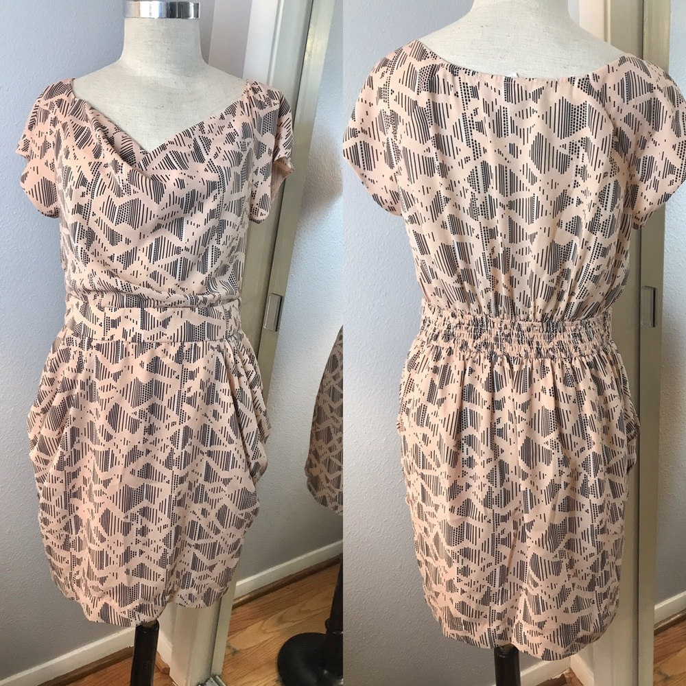 Bcbg geometric print dress size small