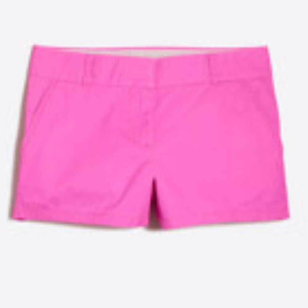 NWT J CREW Hot pink chino shorts