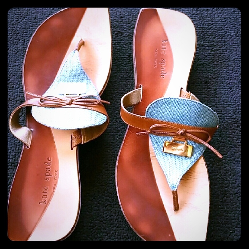 KATE SPADE LEATHER SLIP ONS