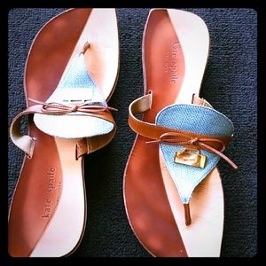 KATE SPADE LEATHER SLIP ONS