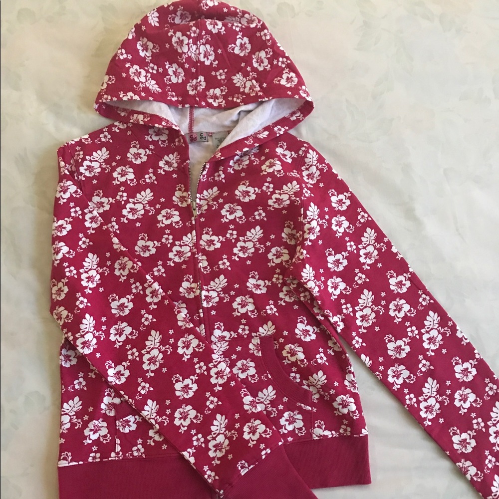 NWOT Hawaiian Print Hoodie