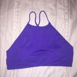 LA Hearts purple halter bikini top size L