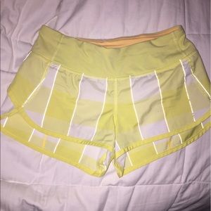 Lululemon speed shorts. Mellow yellow 🌼