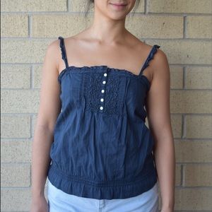 Abercrombie navy blue tank