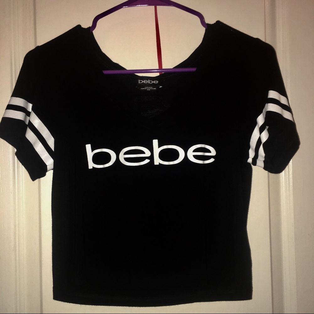 BEBE LOGO SHIRT WITH #1 ON BACK