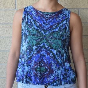 Tie dye, cross-back tank