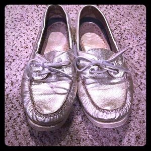 Silver Sperry Top-Siders