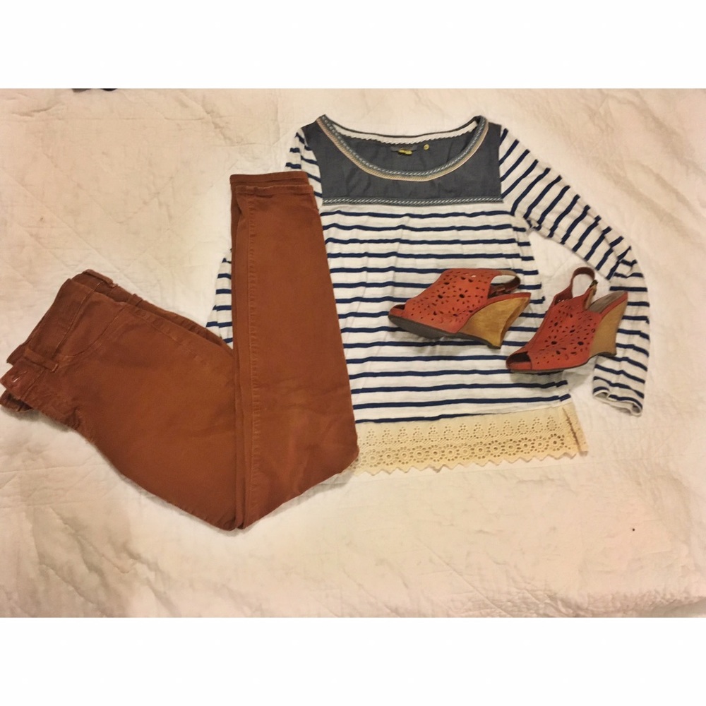 Anthropologie Little Yellow Button Top