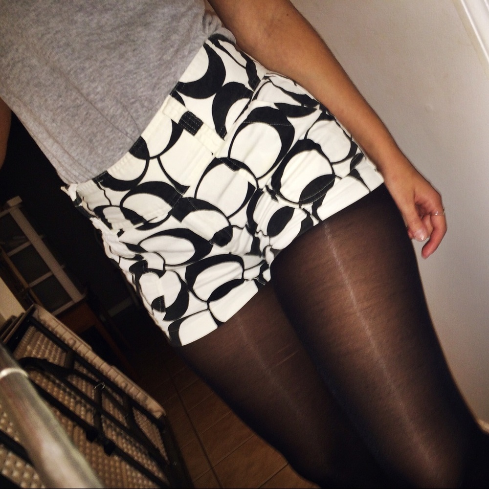 Black and White Shorts