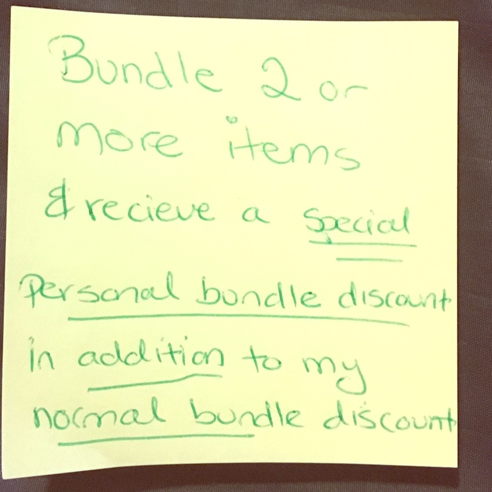 Bundle and Ill send you a personal discount!