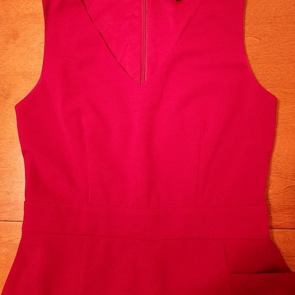 Deep Red Ruffled Dress - Picture 3 of 4