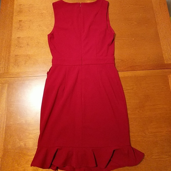 Deep Red Ruffled Dress - Picture 4 of 4