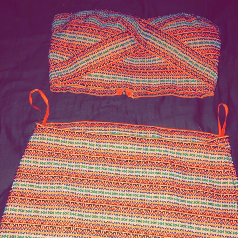 Tribal skirt and top set