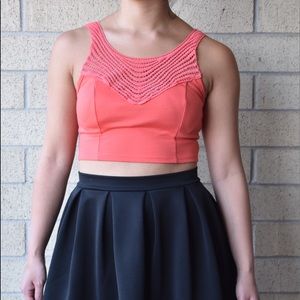 Coral crop top