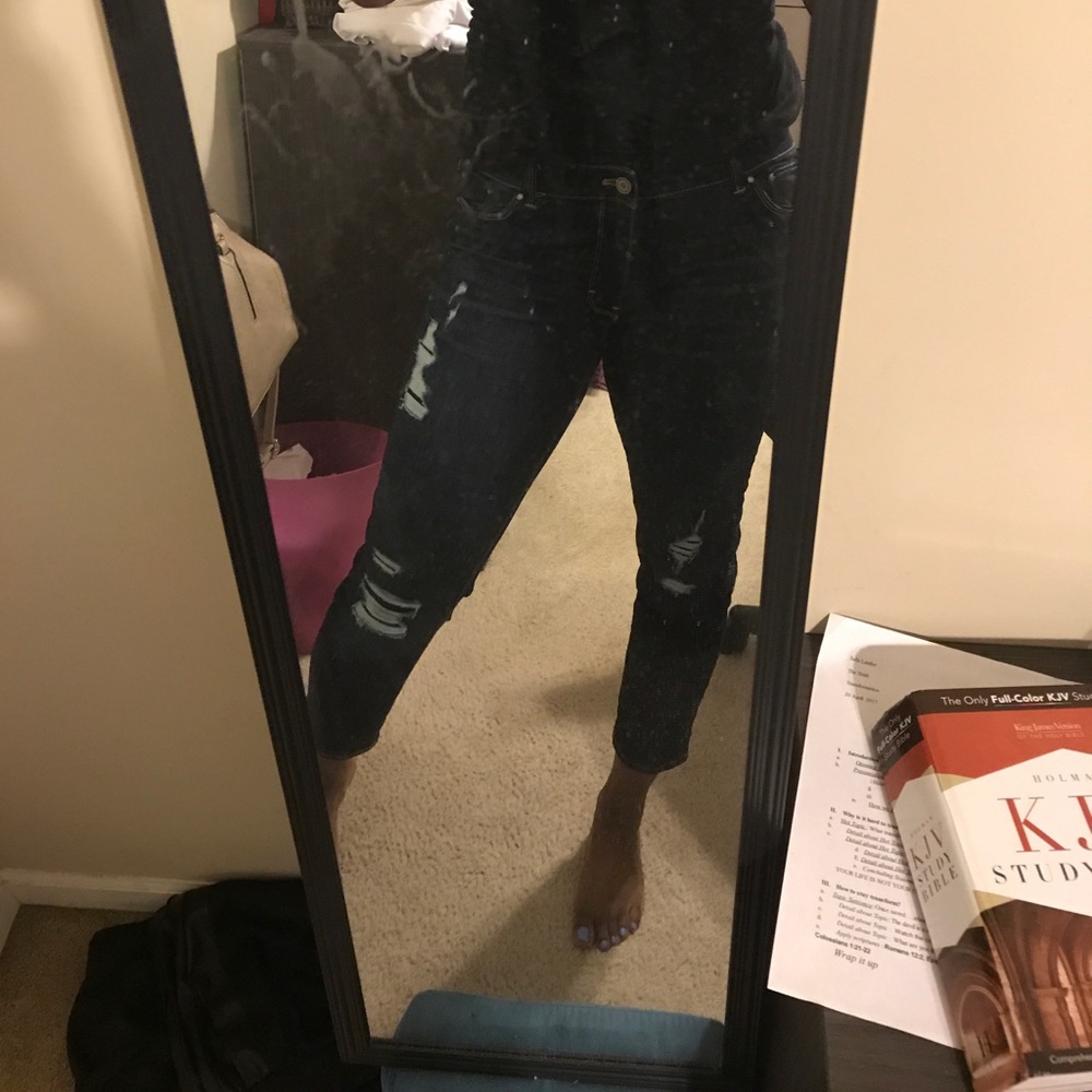 White House black market denim crop jeans