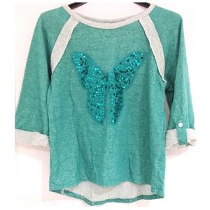 Distressed casual top