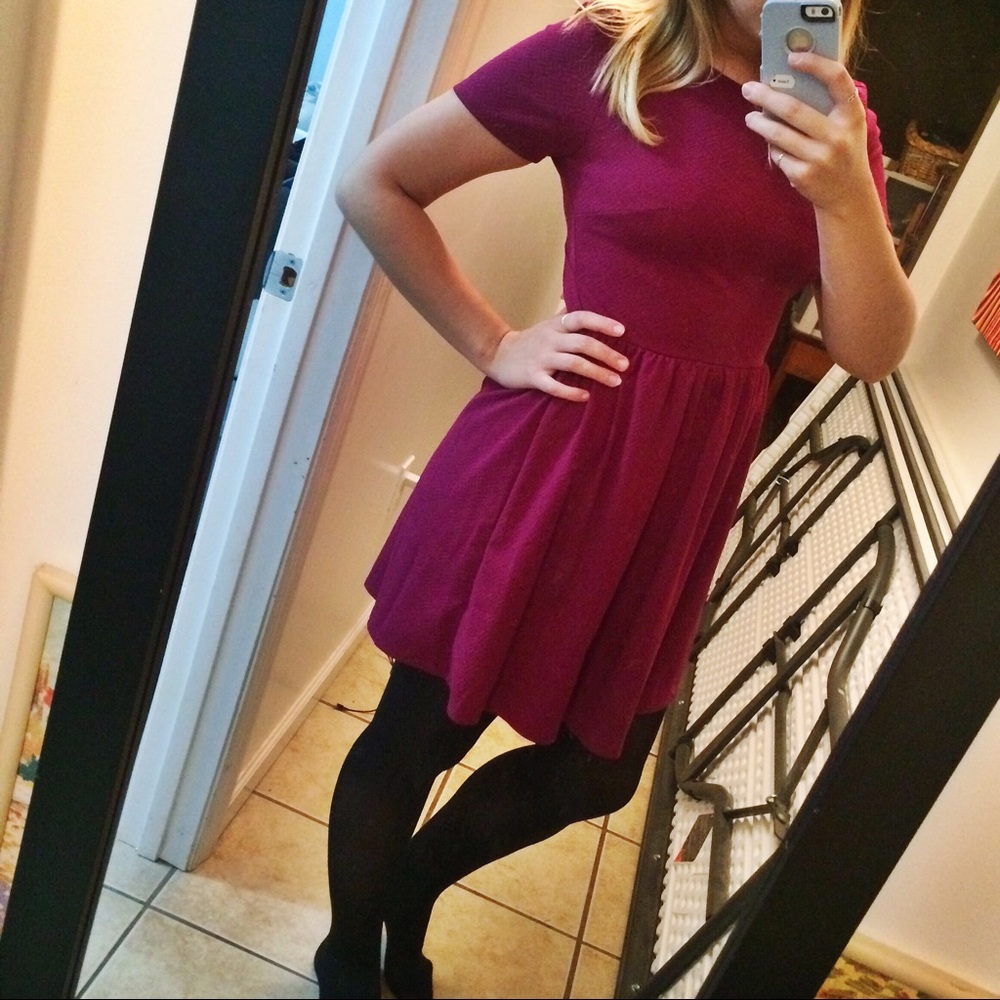 Magenta Skater Dress