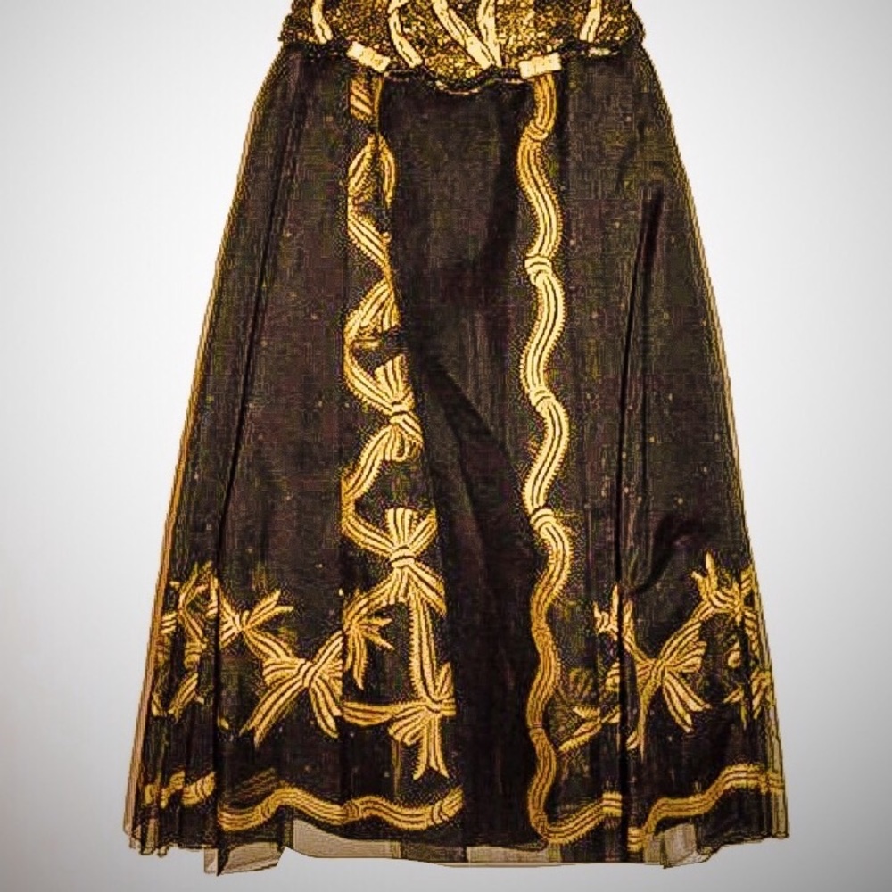 Vintage Zandra Rhodes 1980s fan top dress - Picture 3 of 6