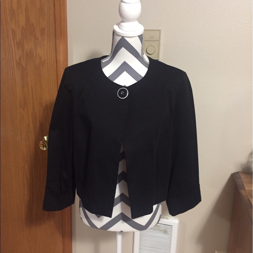 Life Style Attitude Black Short Waisted Jacket