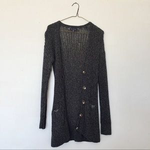 American Eagle Grey Knit Cardigan