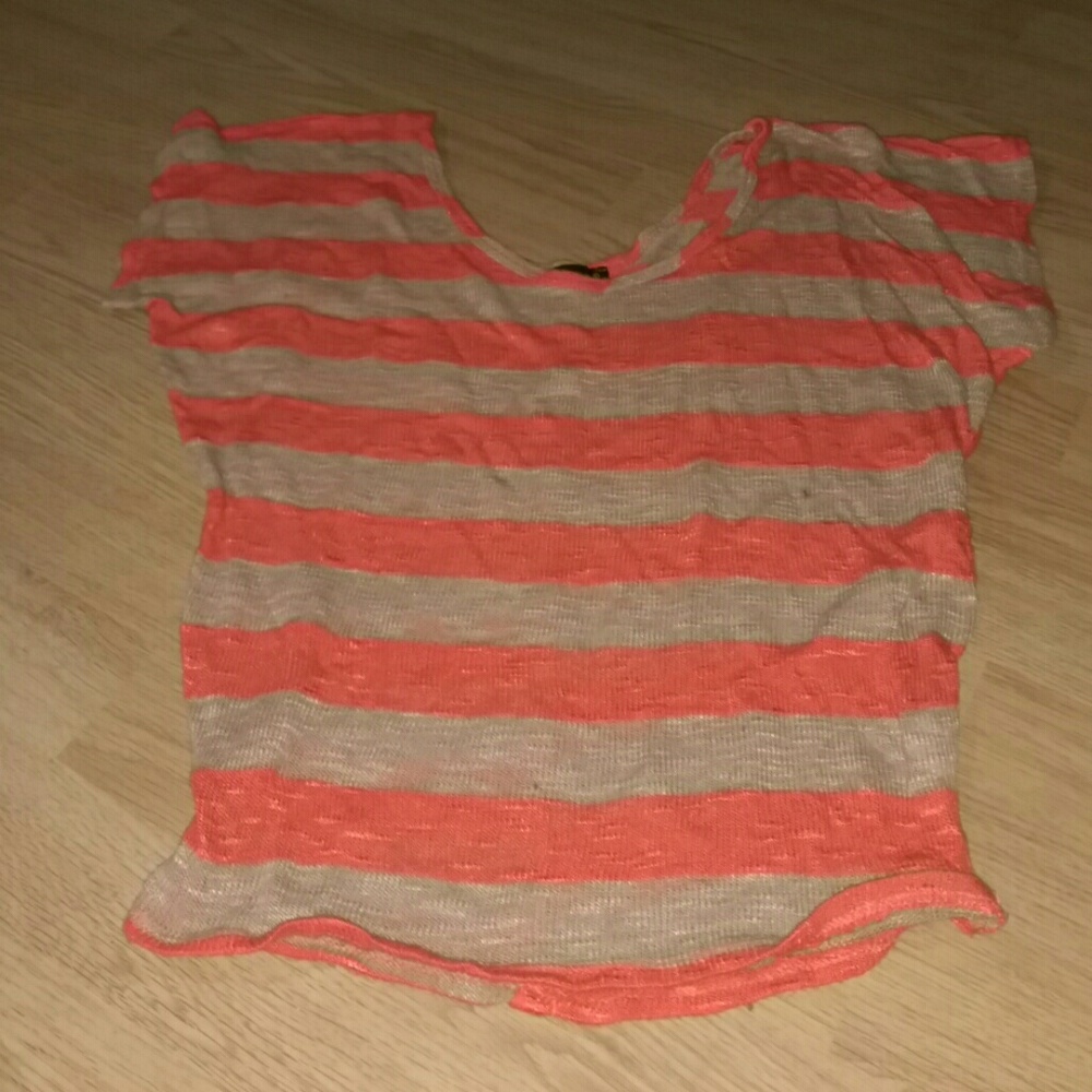 Orange and tan top