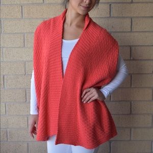 LOFT coral cape sweater