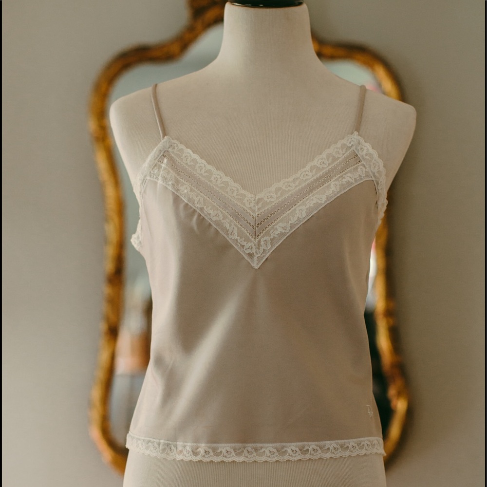 Christian Dior Daywear Cami Light Grey w/lace Trim