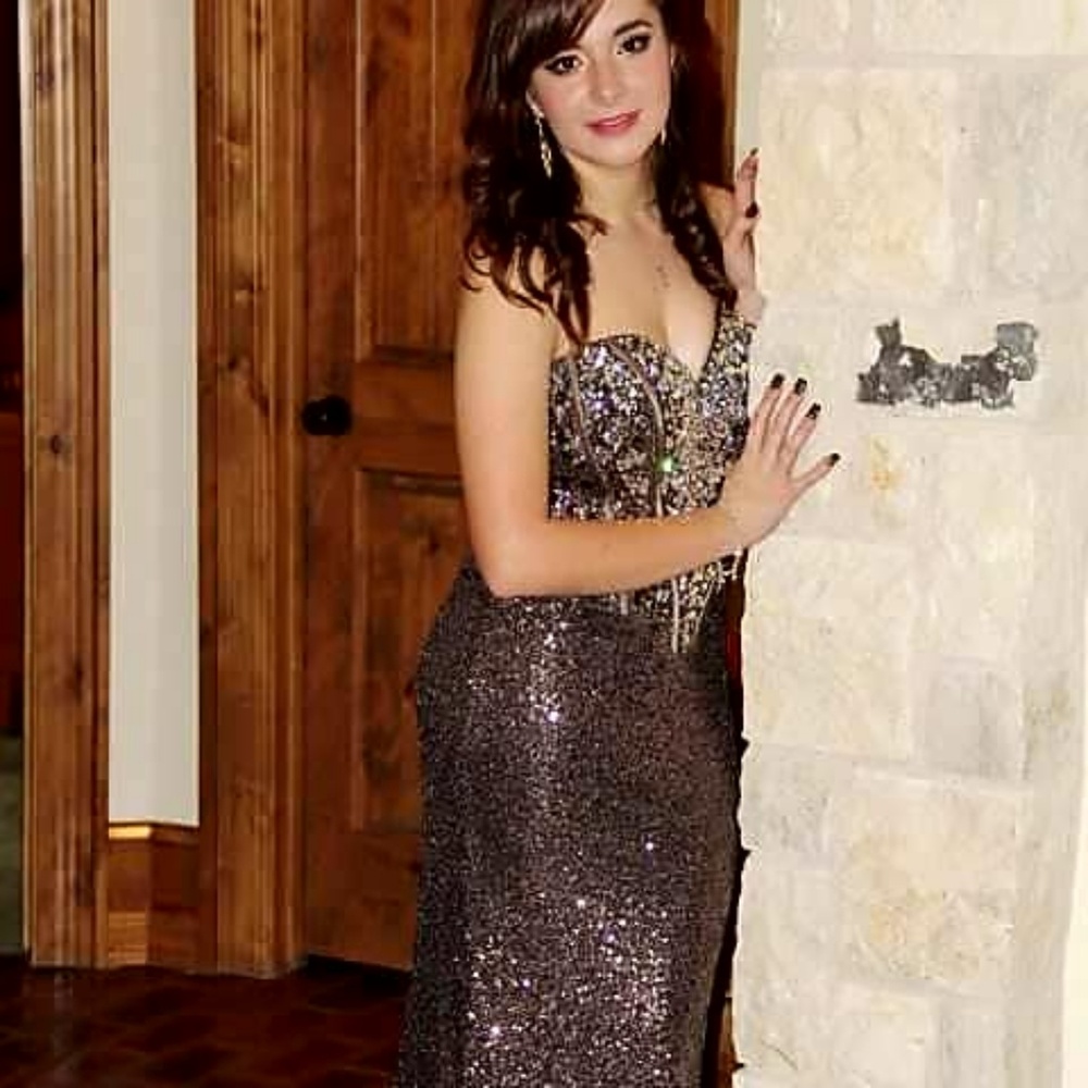 Taupe/Brown Formal Dress