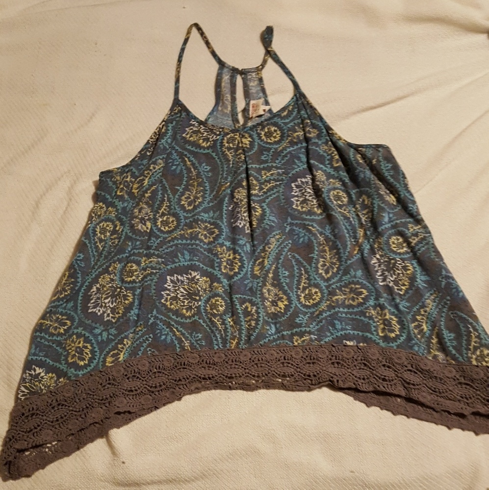 Paisley halter tank top