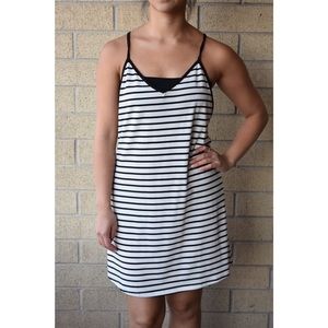 Black & white striped dress